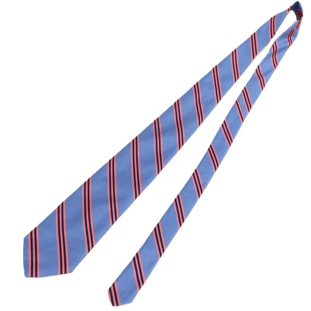 【中古】ブルックスブラザーズ Brooks Brothers MAKERS シルク ストライプ柄ネクタイ ライトブルーxピンク【 状態ランクB 】【 メンズ 】