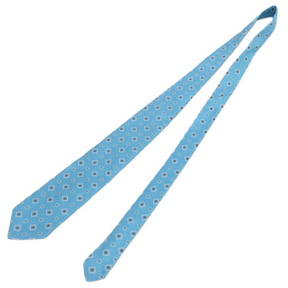 【中古】ブルックスブラザーズ Brooks Brothers makers and merchants シルク 小紋柄ネクタイ ライトブルーxグリーン【 状態ランクC 】【 メンズ 】