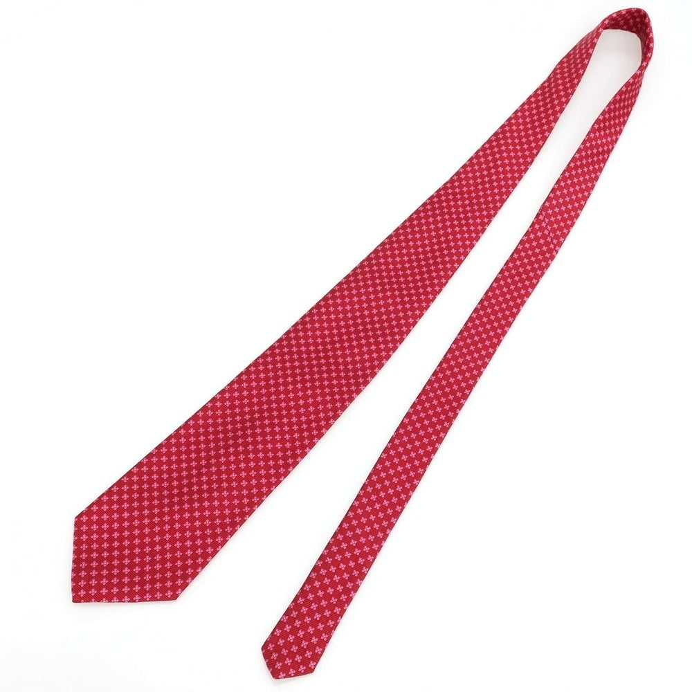【中古】ブルックスブラザーズ Brooks Brothers MAKERS シルク 小紋柄ネクタイ レッドxピンク【 状態ランクB 】【 メンズ 】