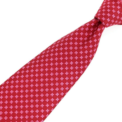 【中古】ブルックスブラザーズ Brooks Brothers MAKERS シルク 小紋柄ネクタイ レッドxピンク【 状態ランクB 】【 メンズ 】