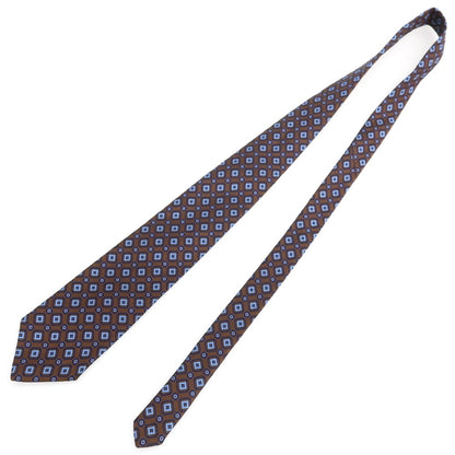 【中古】ブルックスブラザーズ Brooks Brothers MAKERS シルク 小紋柄ネクタイ ブラウンxブルー【 状態ランクB 】【 メンズ 】