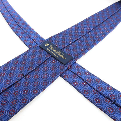 【中古】ブルックスブラザーズ Brooks Brothers Makers and Merchants シルク 小紋柄ネクタイ ブルーxバーガンディ【 状態ランクB 】【 メンズ 】