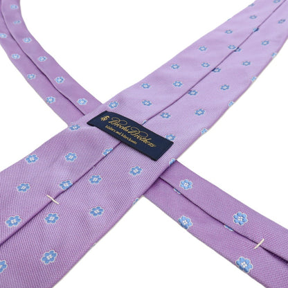【中古】ブルックスブラザーズ Brooks Brothers Makers and Merchants シルク 花小紋柄ネクタイ ライトパープルxライトブルー【 状態ランクB 】【 メンズ 】