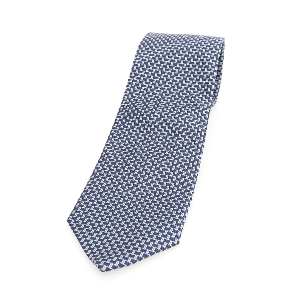 【中古】ブルックスブラザーズ Brooks Brothers Makers and Merchants シルク ネクタイ ネイビーxホワイト【 状態ランクB 】【 メンズ 】