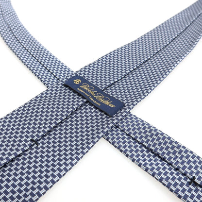【中古】ブルックスブラザーズ Brooks Brothers Makers and Merchants シルク ネクタイ ネイビーxホワイト【 状態ランクB 】【 メンズ 】