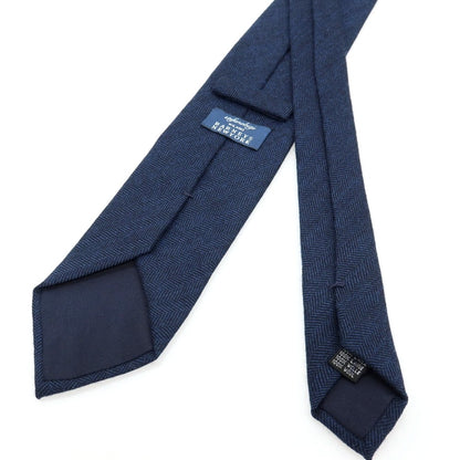 【中古】ステファノ ビジ stefano bigi バーニーズニューヨーク別注 ウール 無地ネクタイ ネイビー【 状態ランクB 】【 メンズ 】