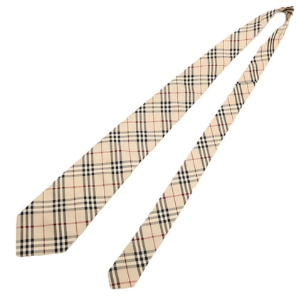 【中古】バーバリーロンドン BURBERRY LONDON シルク チェック柄ネクタイ ライトベージュxブラック【 状態ランクB 】【 メンズ 】