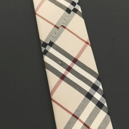 【中古】バーバリーロンドン BURBERRY LONDON シルク チェック柄ネクタイ ライトベージュxブラック【 状態ランクB 】【 メンズ 】