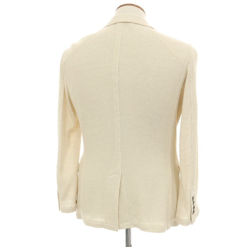 【中古】クラウデッドクローゼット CROWDED CLOSET コットンリネン2B ニットジャケット アイボリー系【サイズ2】【 状態ランクB 】【 メンズ 】