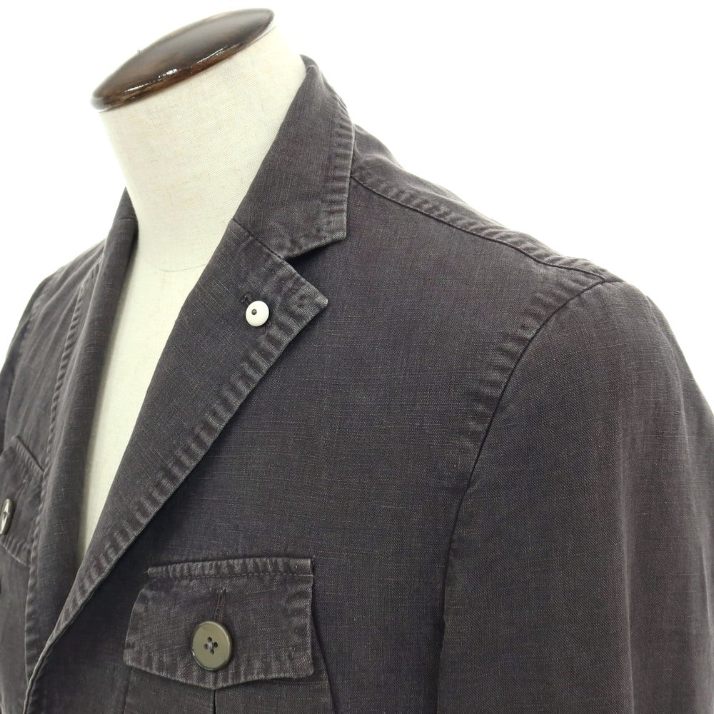 【中古】エルビーエム1911 L.B.M.1911 リネン 3B カジュアルジャケット グレー系【サイズ50】【 状態ランクB 】【 メンズ 】