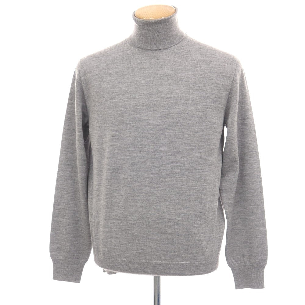 【新品】クルチアーニ CRUCIANI ウール タートルネック プルオーバーニット グレー【サイズ46】【 状態ランクN 】【 メンズ 】