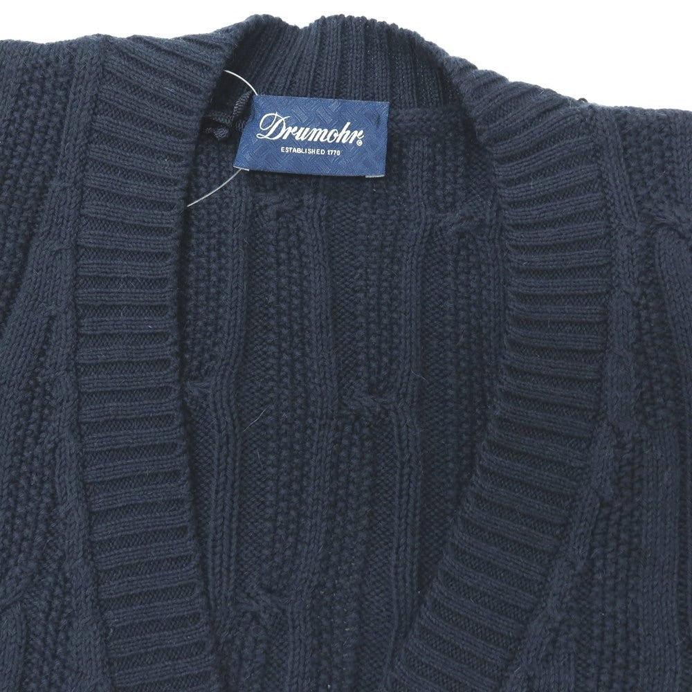 新品】ドルモア DRUMOHR コットンカシミヤ カーディガン ネイビー