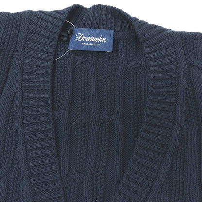 【新品】ドルモア DRUMOHR コットンカシミヤ カーディガン ネイビー【サイズ44】【 状態ランクN 】【 メンズ 】