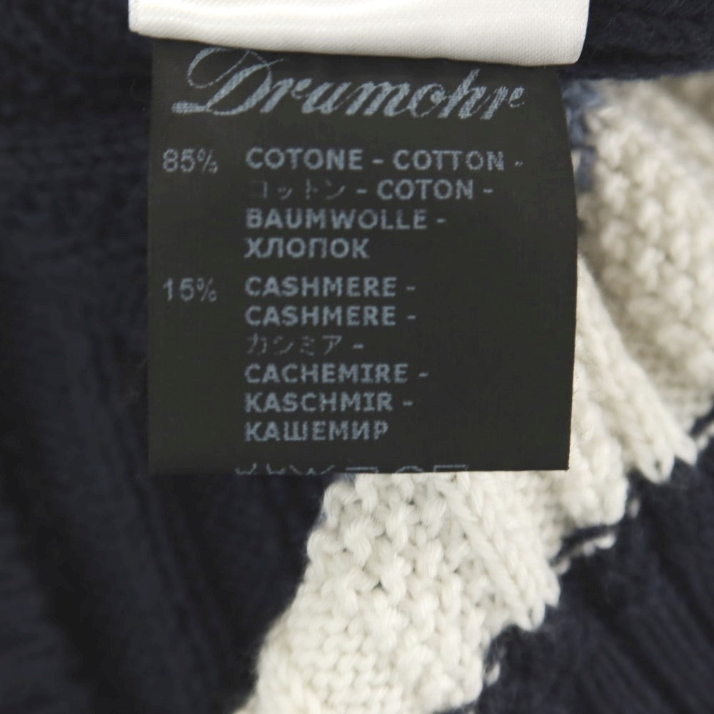 【新品】ドルモア DRUMOHR コットンカシミヤ カーディガン ネイビー【サイズ44】【メンズ】 新品】ドルモア DRUMOHR コットンカシミヤ カーディガン ネイビー