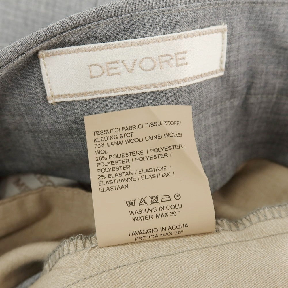 【新品】デヴォレ インチピット DEVORE Incipit ストレッチ ウールポリエステル カーゴスラックスパンツ グレー【サイズ44】【 状態ランクN 】【 メンズ 】