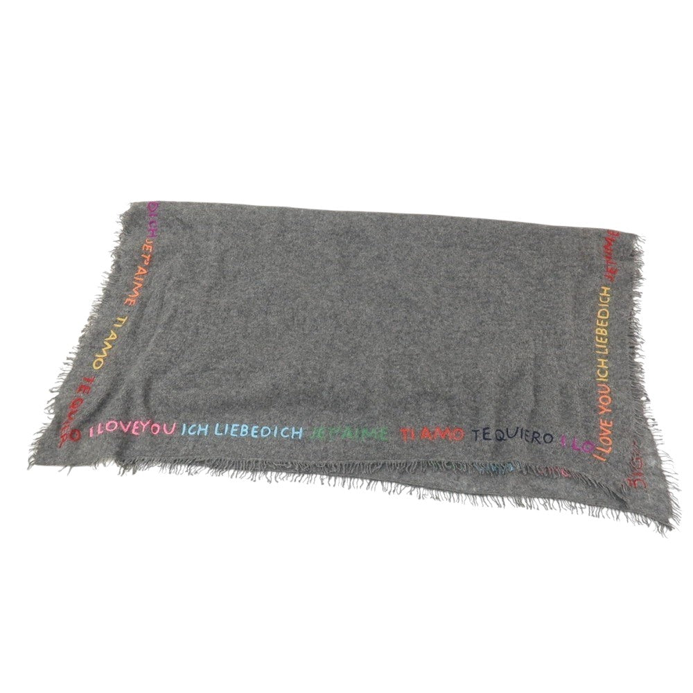 【新品】ファリエロサルティ Faliero Sarti カシミヤ ストール ダークグレー【 状態ランクN 】【 メンズ 】