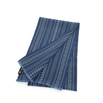 【新品アウトレット】アットヴァンヌッチ Atto Vannucci シルク プリント ストール ブルーネイビー【 状態ランクN- 】【 メンズ 】