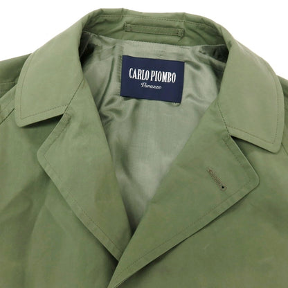 【新品】カルロ ピオンボ CARLO PIOMBO TRENCHD5 ワックスコットン スプリングコート セージグリーン系【サイズ50】【 状態ランクN 】【 メンズ 】