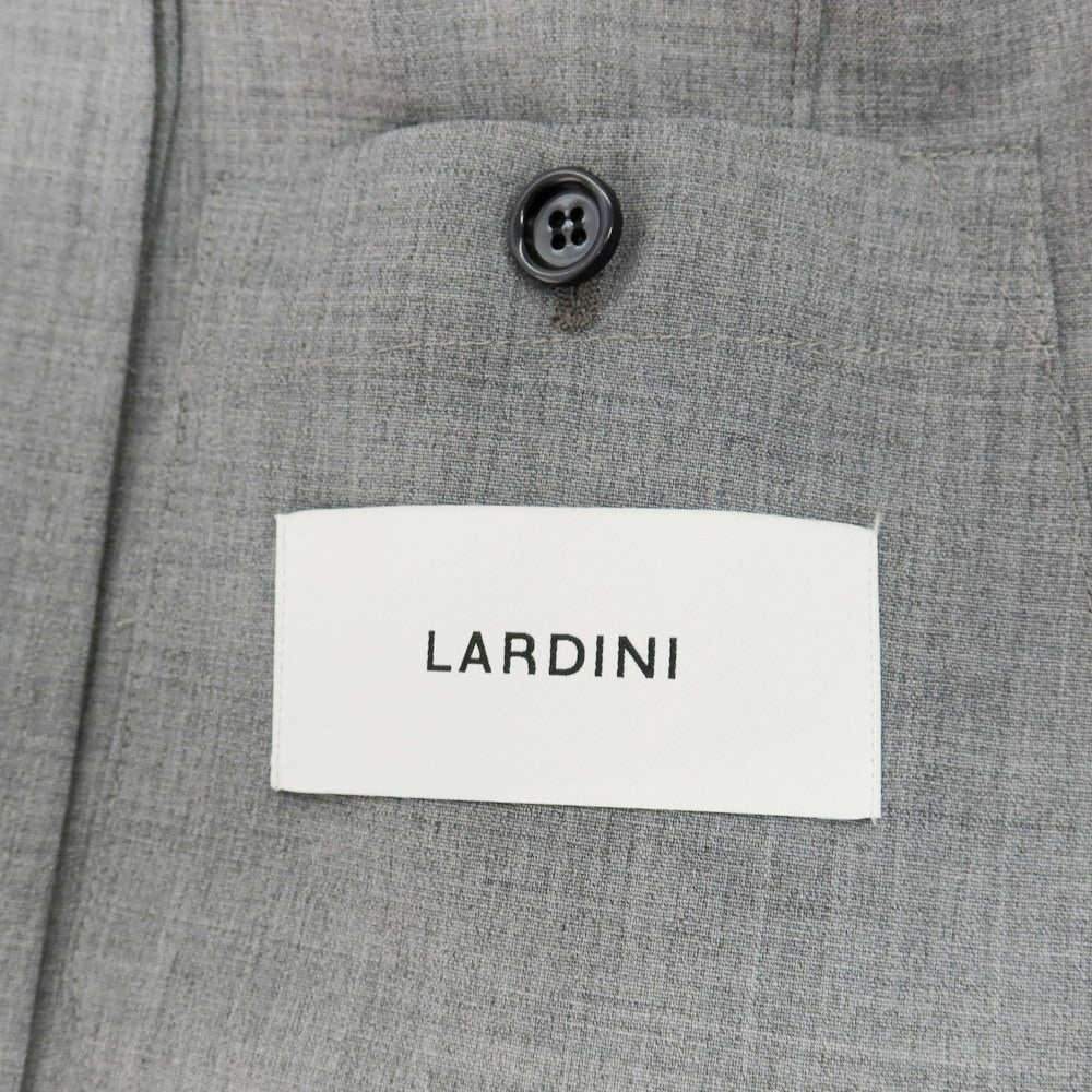 【新品】ラルディーニ LARDINI ストレッチ ポリエステルウール 3つボタンスーツ セットアップ グレー【サイズ46 7REG】【 状態ランクN 】【 メンズ 】