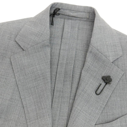 【新品】ラルディーニ LARDINI ストレッチ ポリエステルウール 3つボタンスーツ セットアップ グレー【サイズ46 7REG】【 状態ランクN 】【 メンズ 】