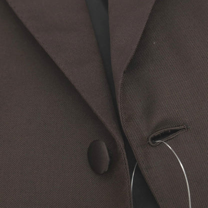 【中古】【未使用】ブリオーニ Brioni ウールモヘヤ タキシード フォーマルスーツ ダークブラウン【サイズ54 R】【 状態ランクS 】【 メンズ 】