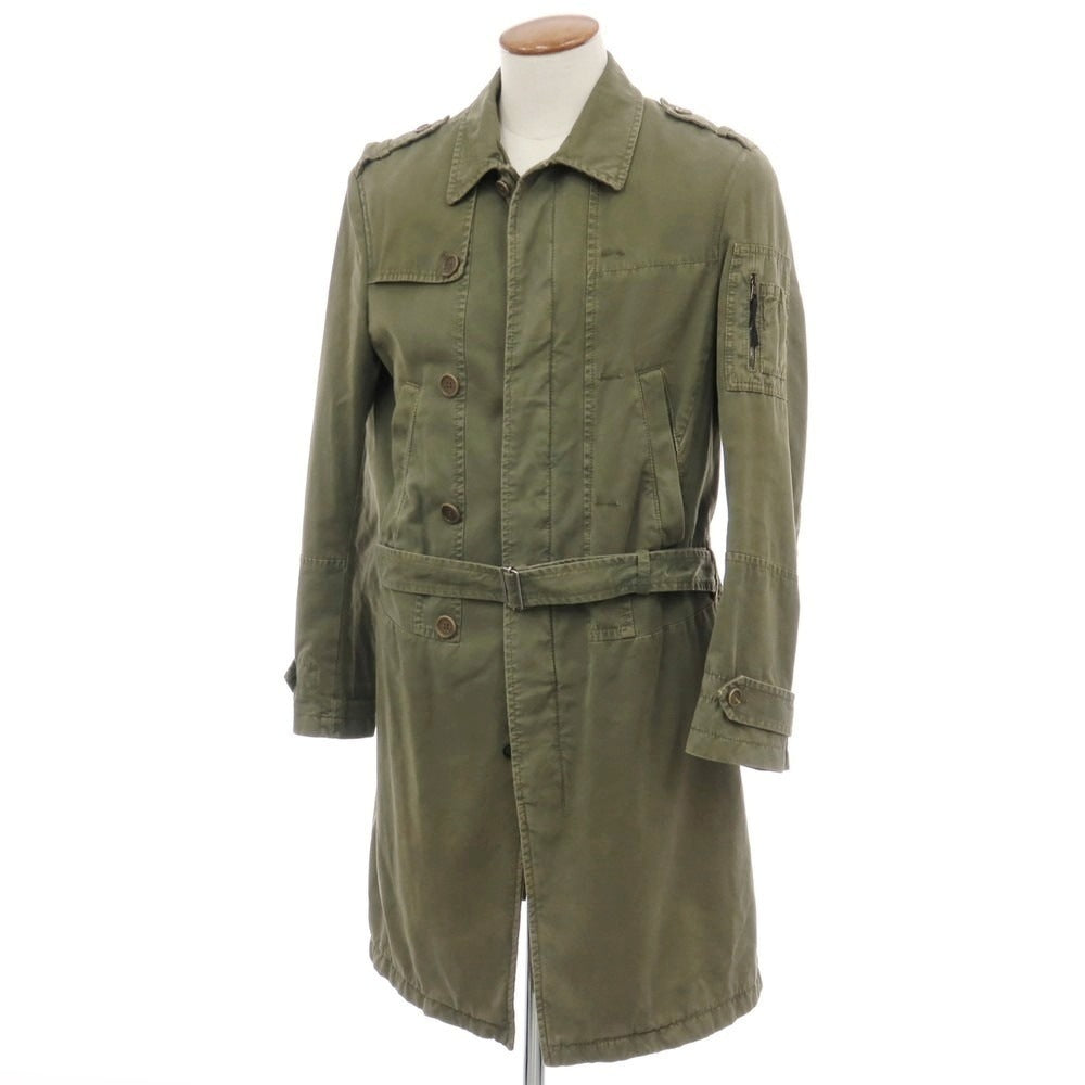 【中古】ニールバレット NEIL BARRETT コットン ミリタリーコート オリーブ【サイズM】【 状態ランクD 】【 メンズ 】