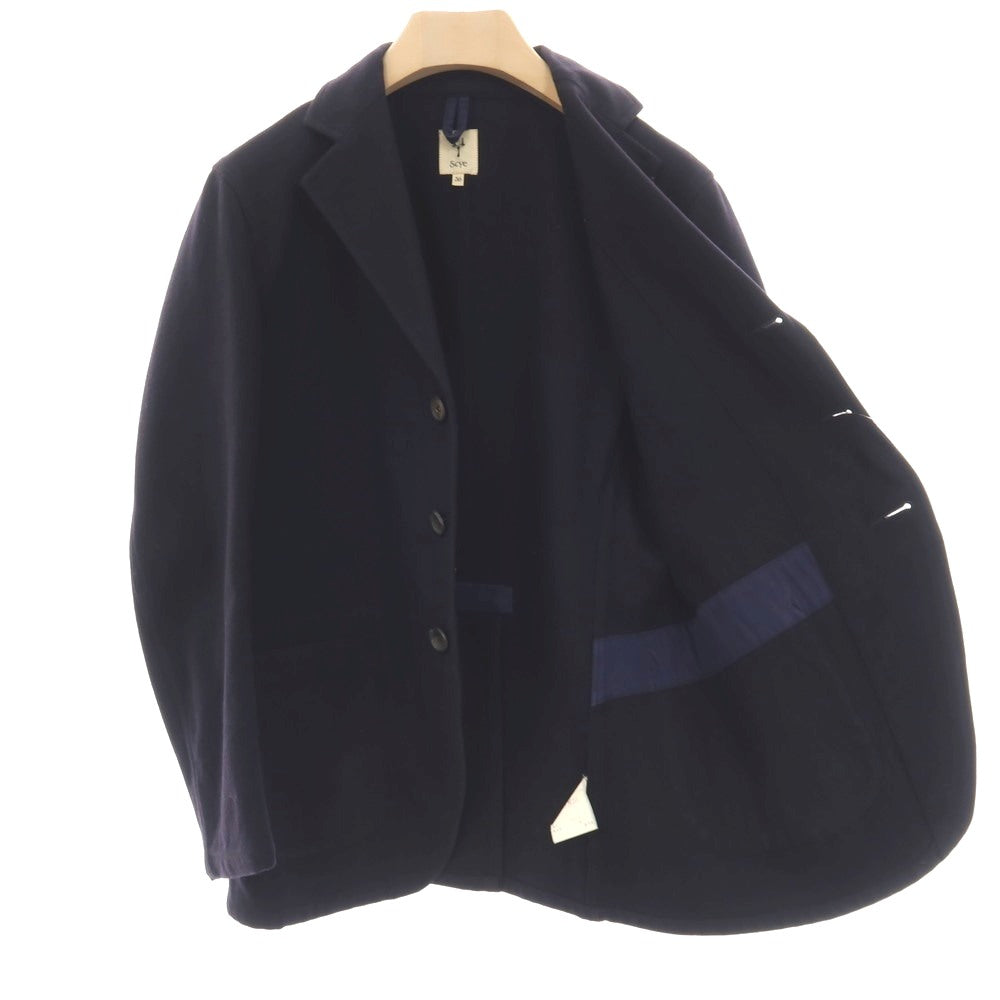【中古】サイ Scye ウールナイロン 3B カジュアルジャケット ネイビー【サイズ36】【 状態ランクC 】【 メンズ 】