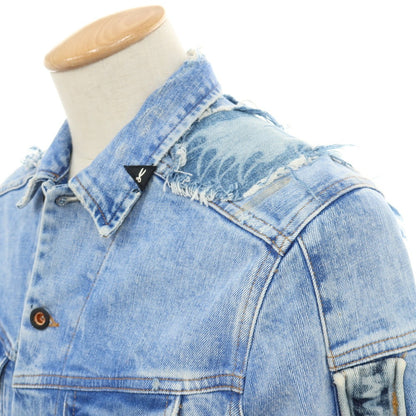 【中古】デンハム DENHAM × ATELIER RESERVE コットンポリウレタン Gジャン デニムジャケット ライトブルー【サイズXS】【 状態ランクC 】【 メンズ 】