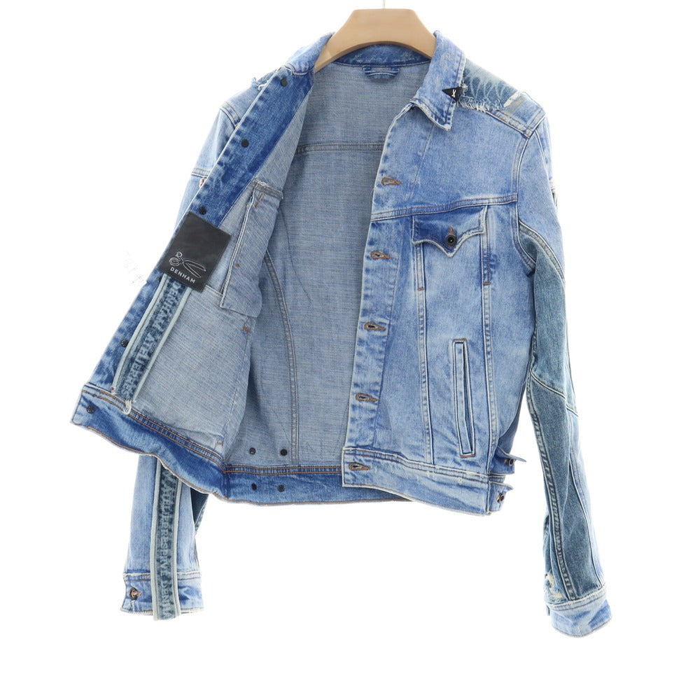 【中古】デンハム DENHAM × ATELIER RESERVE コットンポリウレタン Gジャン デニムジャケット ライトブルー【サイズXS】【メンズ】 中古】デンハム DENHAM × ATELIER RESERVE コットンポリウレタン G