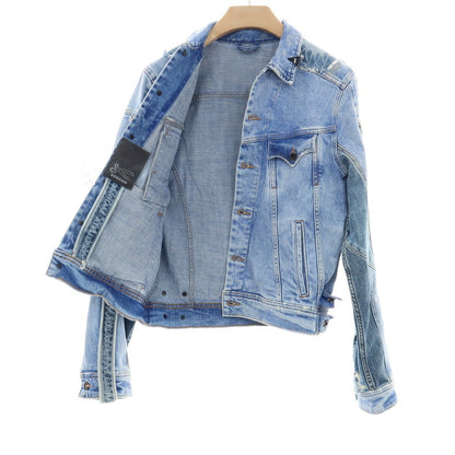 【中古】デンハム DENHAM × ATELIER RESERVE コットンポリウレタン Gジャン デニムジャケット ライトブルー【サイズXS】【 状態ランクC 】【 メンズ 】