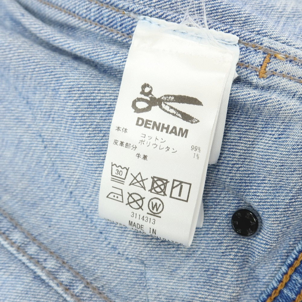 【中古】デンハム DENHAM × ATELIER RESERVE コットンポリウレタン Gジャン デニムジャケット ライトブルー【サイズXS】【 状態ランクC 】【 メンズ 】