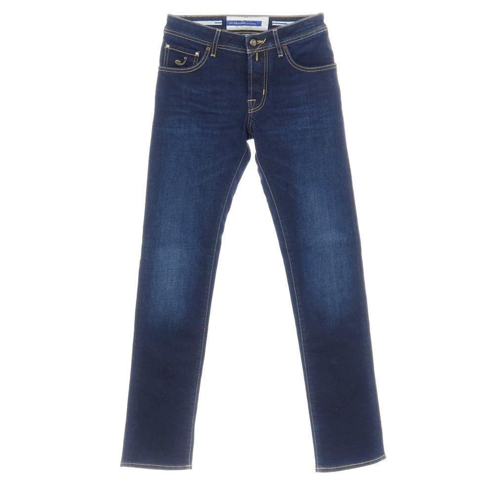 【中古】【未使用】ヤコブコーエン JACOB COHEN NICK ストレッチ コットンカシミヤ デニムパンツ ジーンズ ネイビー【サイズ28】【 状態ランクS 】【 メンズ 】