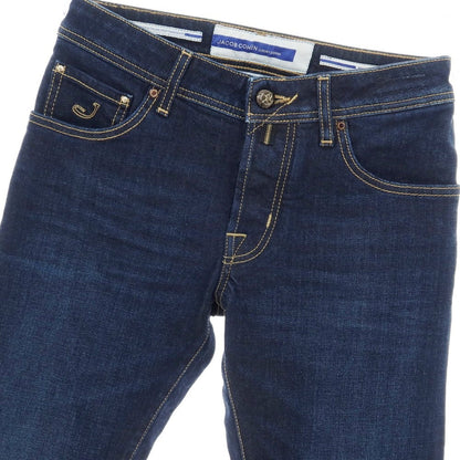 【中古】【未使用】ヤコブコーエン JACOB COHEN NICK ストレッチ コットンカシミヤ デニムパンツ ジーンズ ネイビー【サイズ28】【 状態ランクS 】【 メンズ 】