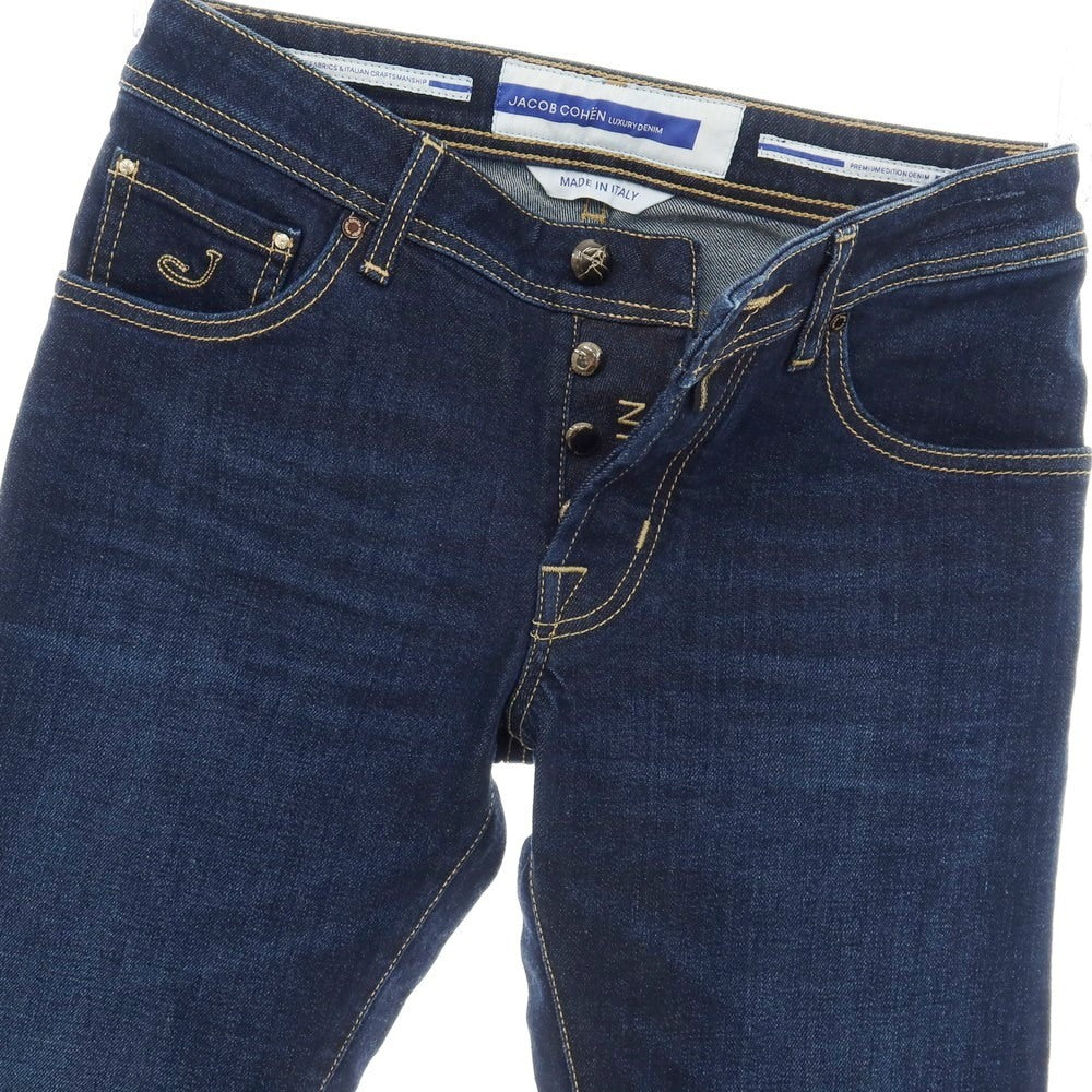【中古】【未使用】ヤコブコーエン JACOB COHEN NICK ストレッチ コットンカシミヤ デニムパンツ ジーンズ ネイビー【サイズ28】【 状態ランクS 】【 メンズ 】