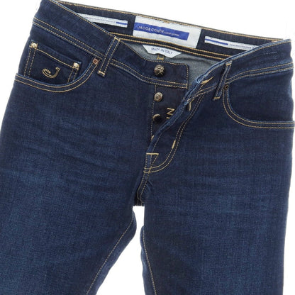 【中古】【未使用】ヤコブコーエン JACOB COHEN NICK ストレッチ コットンカシミヤ デニムパンツ ジーンズ ネイビー【サイズ28】【 状態ランクS 】【 メンズ 】