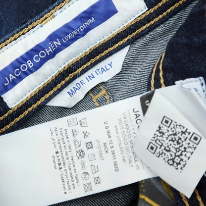 【中古】【未使用】ヤコブコーエン JACOB COHEN NICK ストレッチ コットンカシミヤ デニムパンツ ジーンズ ネイビー【サイズ28】【 状態ランクS 】【 メンズ 】