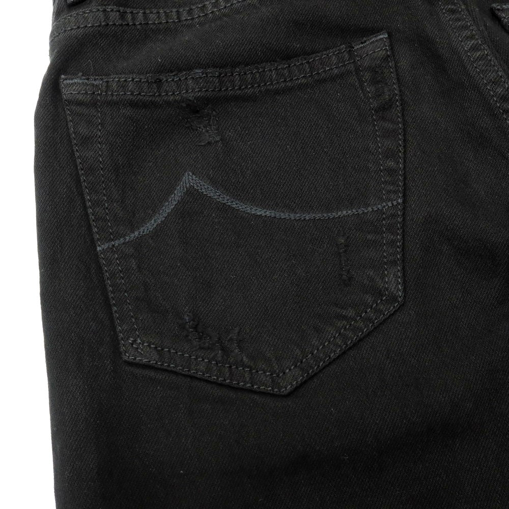 【中古】【未使用】ヤコブコーエン JACOB COHEN NICK ダメージ加工 ストレッチ コットン デニムパンツ ブラック【サイズ28】【 状態ランクS 】【 メンズ 】