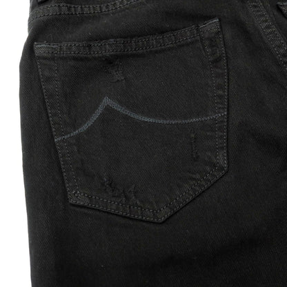 【中古】【未使用】ヤコブコーエン JACOB COHEN NICK ダメージ加工 ストレッチ コットン デニムパンツ ブラック【サイズ28】【 状態ランクS 】【 メンズ 】