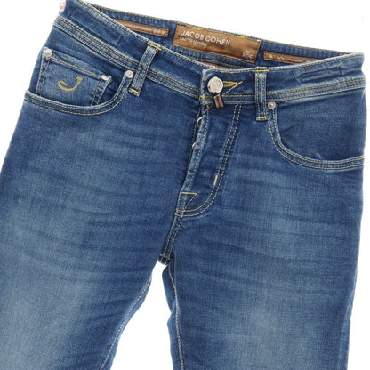【中古】【未使用】ヤコブコーエン JACOB COHEN NICK LTD ストレッチ コットンエラストマルチエステル デニムパンツ ジーンズ ブルー【サイズ28】【 状態ランクS 】【 メンズ 】