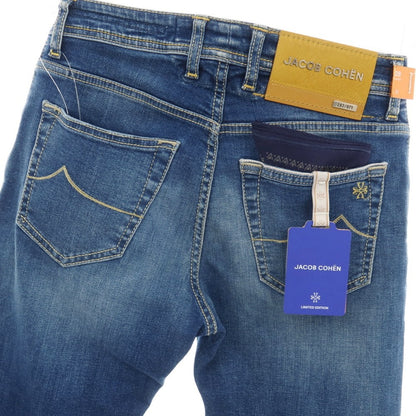 【中古】【未使用】ヤコブコーエン JACOB COHEN NICK LTD ストレッチ コットンエラストマルチエステル デニムパンツ ジーンズ ブルー【サイズ28】【 状態ランクS 】【 メンズ 】