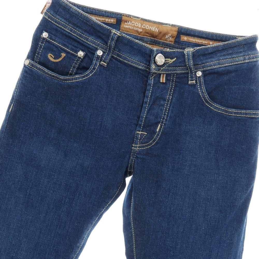 【中古】【未使用】ヤコブコーエン JACOB COHEN NICK LTD ストレッチ コットンエラストマルチエステル デニムパンツ ジーンズ ネイビー【サイズ28】【 状態ランクS 】【 メンズ 】