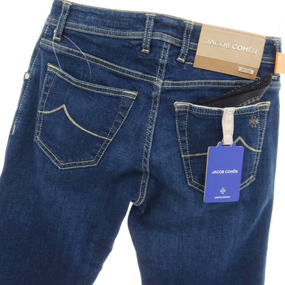 【中古】【未使用】ヤコブコーエン JACOB COHEN NICK LTD ストレッチ コットンエラストマルチエステル デニムパンツ ジーンズ ネイビー【サイズ28】【 状態ランクS 】【 メンズ 】