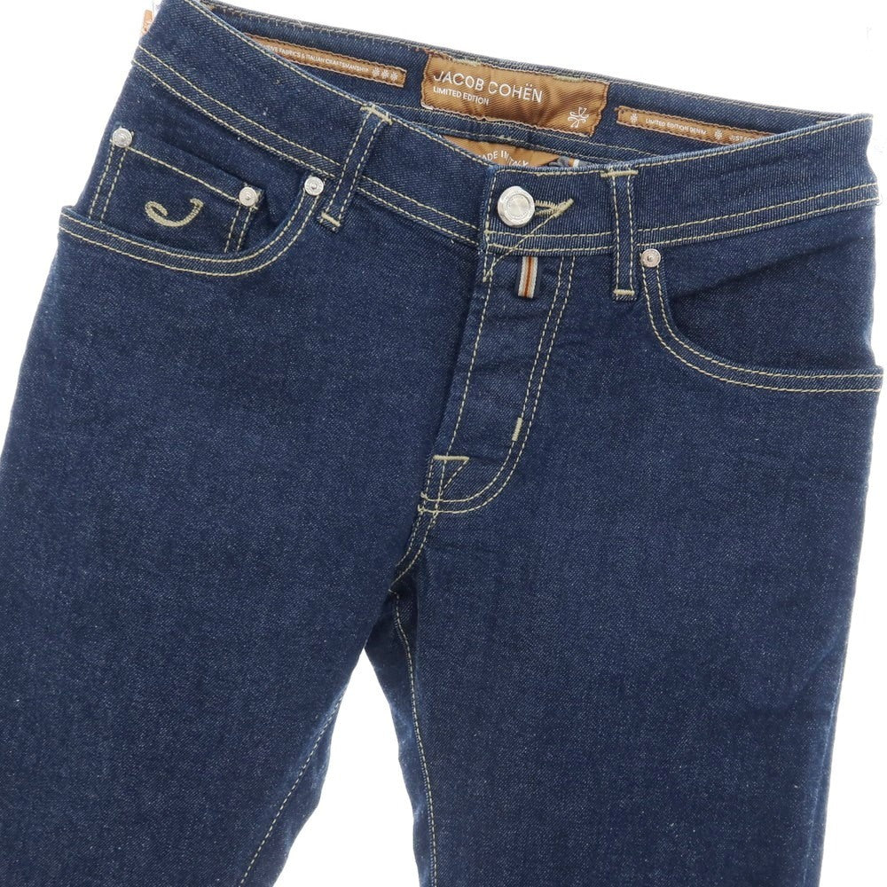 【中古】【未使用】ヤコブコーエン JACOB COHEN NICK LTD ストレッチ コットンエラストマルチエステル デニムパンツ ジーンズ ネイビー【サイズ28】【 状態ランクS 】【 メンズ 】