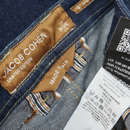 【中古】【未使用】ヤコブコーエン JACOB COHEN NICK LTD ストレッチ コットンエラストマルチエステル デニムパンツ ジーンズ ネイビー【サイズ28】【 状態ランクS 】【 メンズ 】