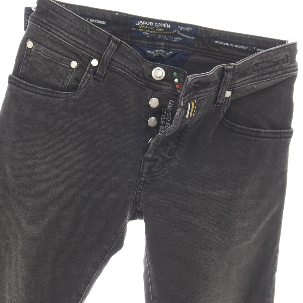 【中古】【未使用】ヤコブコーエン JACOB COHEN J622 LIMITED EDITION ストレッチ コットンポリエステル デニムパンツ グレーブラック【サイズ28】【 状態ランクS 】【 メンズ 】