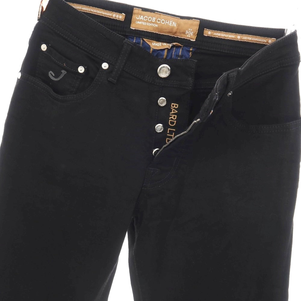 【中古】【未使用】ヤコブコーエン JACOB COHEN BARD LTD ストレッチ コットンモダールエラストマルチエステル デニムパンツ ブラック【サイズ28】【 状態ランクS 】【 メンズ 】