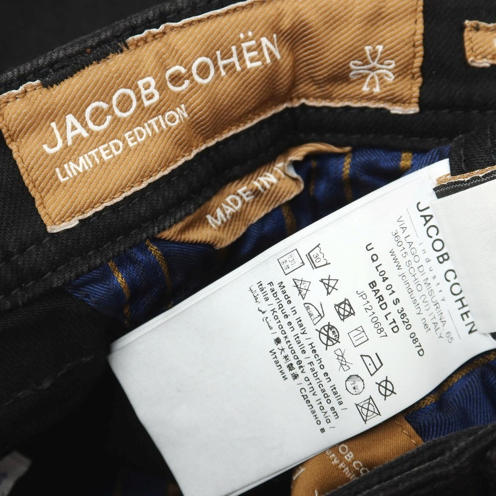 【中古】【未使用】ヤコブコーエン JACOB COHEN BARD LTD ストレッチ コットンモダールエラストマルチエステル デニムパンツ ブラック【サイズ28】【 状態ランクS 】【 メンズ 】