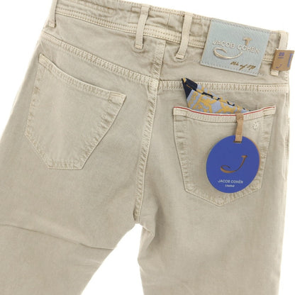 【中古】【未使用】ヤコブコーエン JACOB COHEN J688 LIMITED EDITION コットンポリウレタン デニムパンツ グレーベージュ【サイズ28】【 状態ランクS 】【 メンズ 】