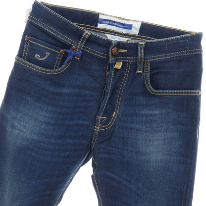 【中古】【未使用】ヤコブコーエン JACOB COHEN BARD ストレッチ レーヨンコットンリヨセルポリエステル デニムパンツ ジーンズ ネイビー【サイズ28】【 状態ランクS 】【 メンズ 】