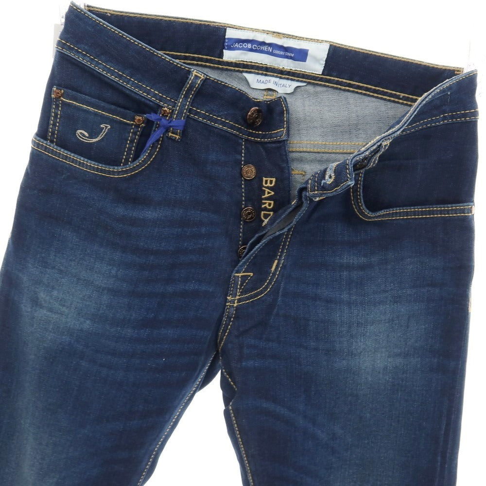 【中古】【未使用】ヤコブコーエン JACOB COHEN BARD ストレッチ レーヨンコットンリヨセルポリエステル デニムパンツ ジーンズ ネイビー【サイズ28】【 状態ランクS 】【 メンズ 】
